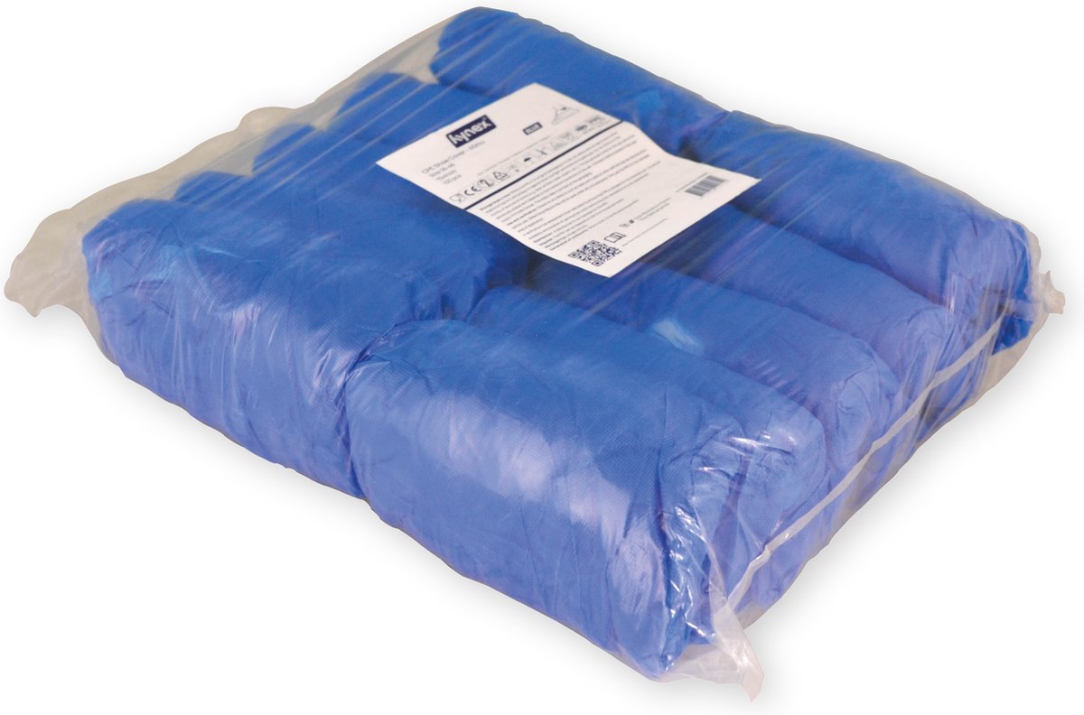 Hynex Schoenhoesjes blauw doos met 2000 stuks - CPE 40mu 20x100 wegwerp schoenovertrekken