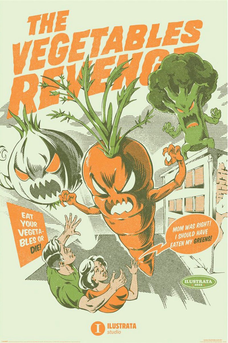 Ilustrata Revenge Of The Vegetables - Maxi Poster - 61 x 96.5 cm