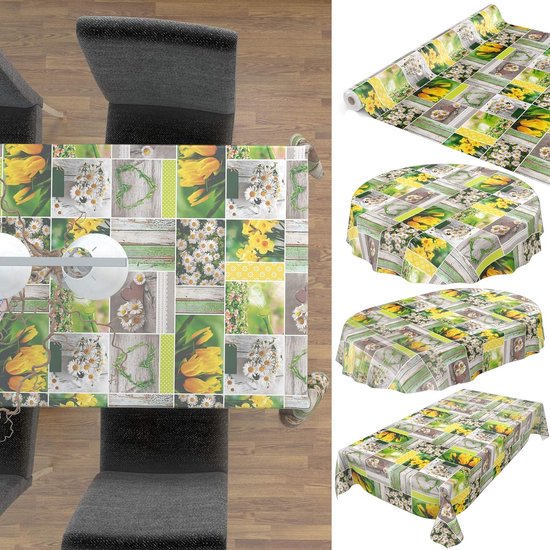 Tafelkleed Margerita 160cm rond grijs buiten - €13,33