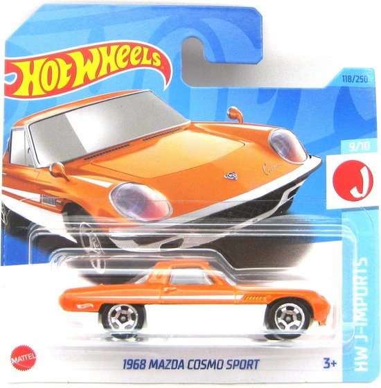 HOT WHEELS 1968 MAZDA COSMO SPORT 118/250 1:64 ORANGE HW J-IMPORTS