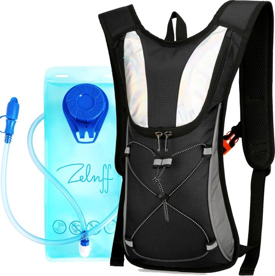 Hydratatierugzak voor wandelen met 2L lekvrije waterzak, geïsoleerd waterpak, compacte en comfortabele dagrugzak voor hardlopen Wandelen Fietsen Klimmen Kamperen,Green