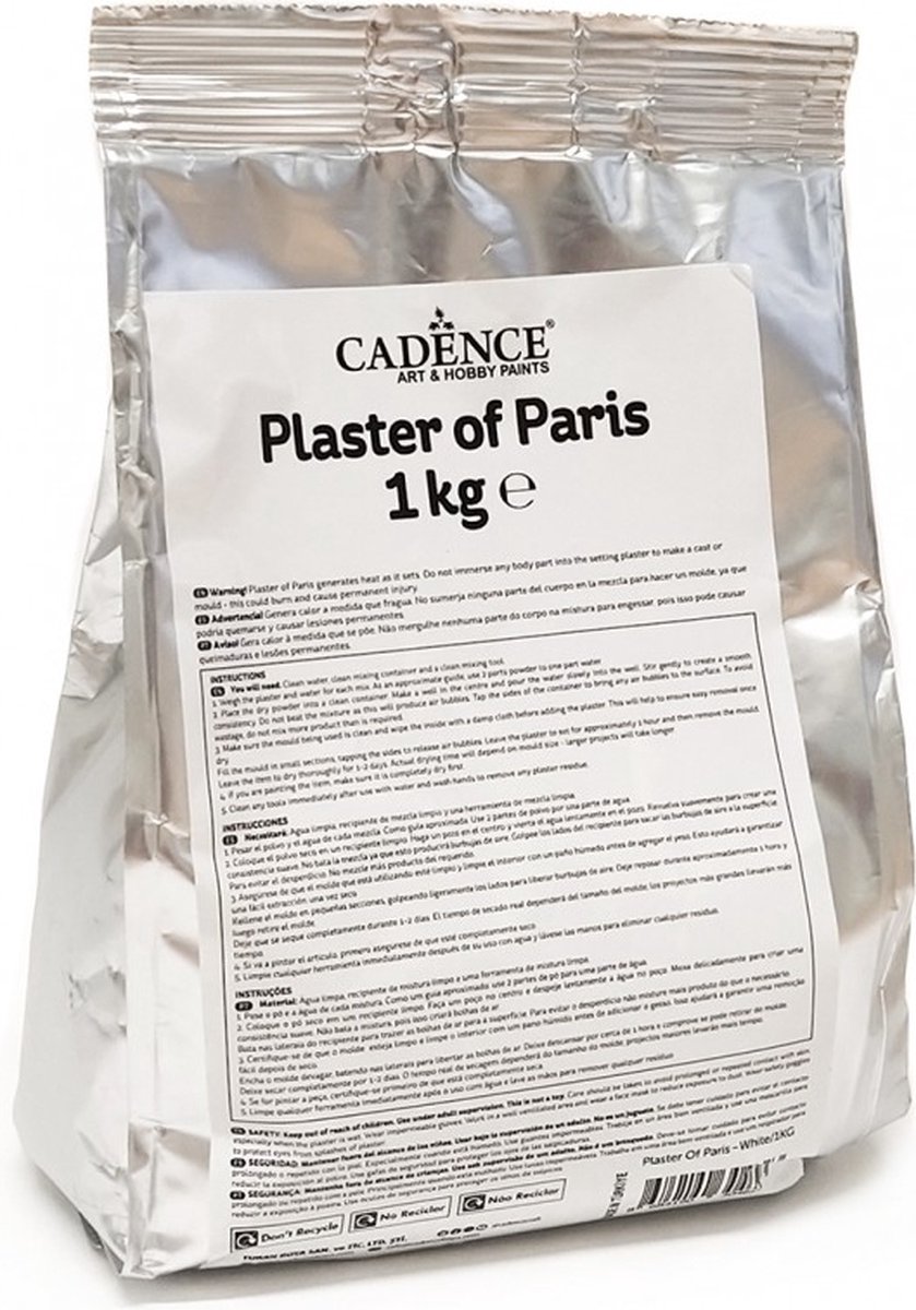 Cadence gips poeder 1 kg - creatief knutselmateriaal voor beeldjes.