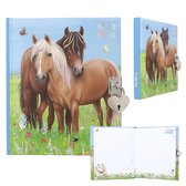 Paarden dagboek Miss Melody met sleutel slotje en 2 sticker vellen