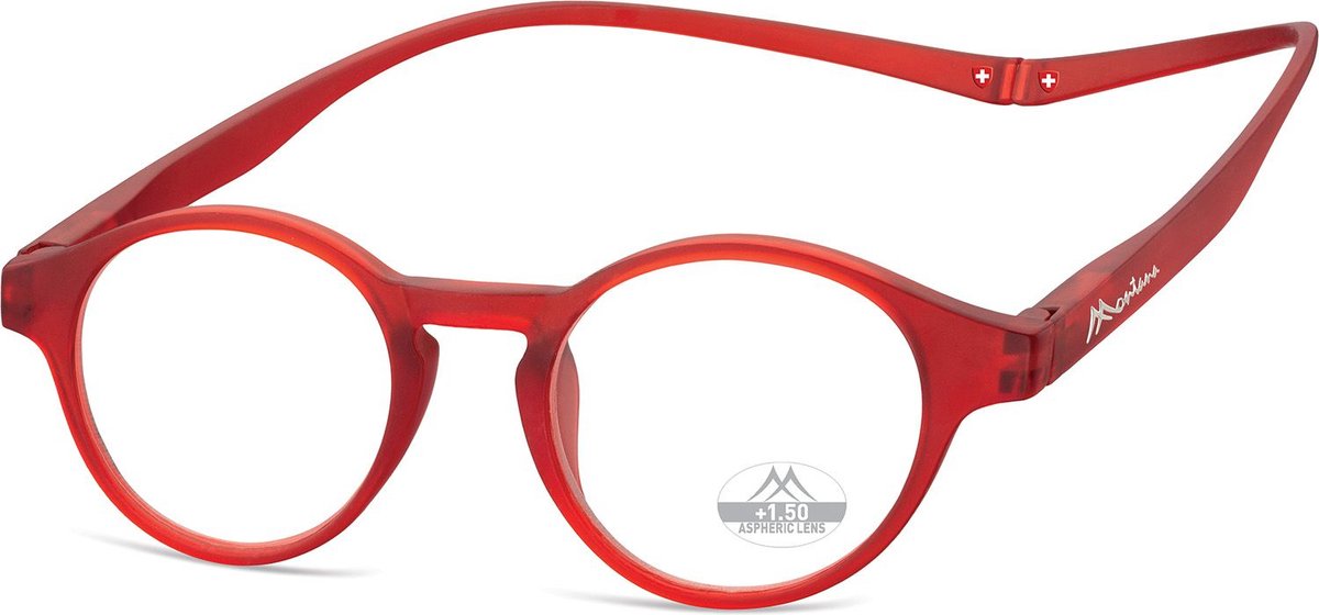 Montana MR60D Leesbril met magneetsluiting +2.50 Rood