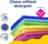 6 extra grote microvezeldoeken - multifunctionele schoonmaakdoekjes - streeploos, superabsorberend en wasbaar, geschikt voor het schoonmaken van auto’s, huis, keuken, ramen