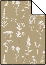 Proefstaal ESTAhome behang veldbloemen beige - 139483 - 26,5 x 21 cm