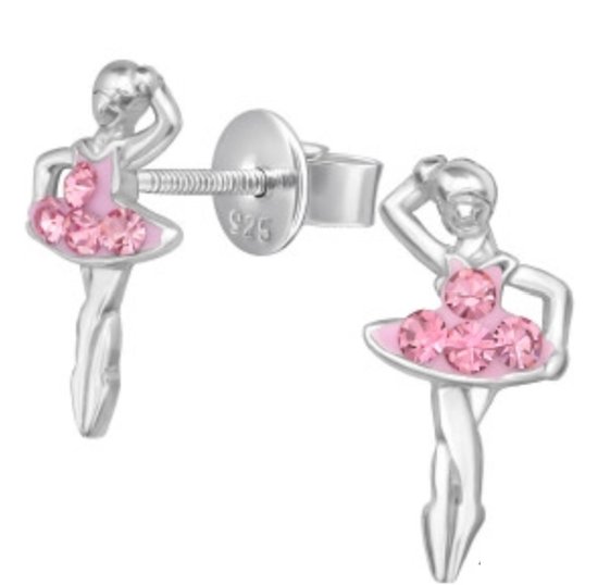 La Rosa Princesa - Clips d'oreilles mignonnes ballerines - Argent