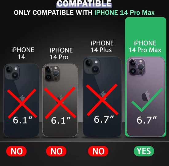 Coque antichoc – Coque arrière Crystal pour Apple iPhone 14 Pro Max | Bumper arrière transparent en PC et TPU