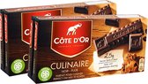 Côte d'Or Culinaire noir - chocolat à cuisiner - desserts & topping - 400g x 2
