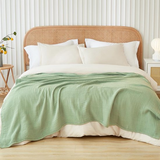 Sleezzz Mousseline Deken, 150 X 200 Cm, Naturel, Licht Zomerdekbed Van 100 Katoen Wasbaar 2164745240