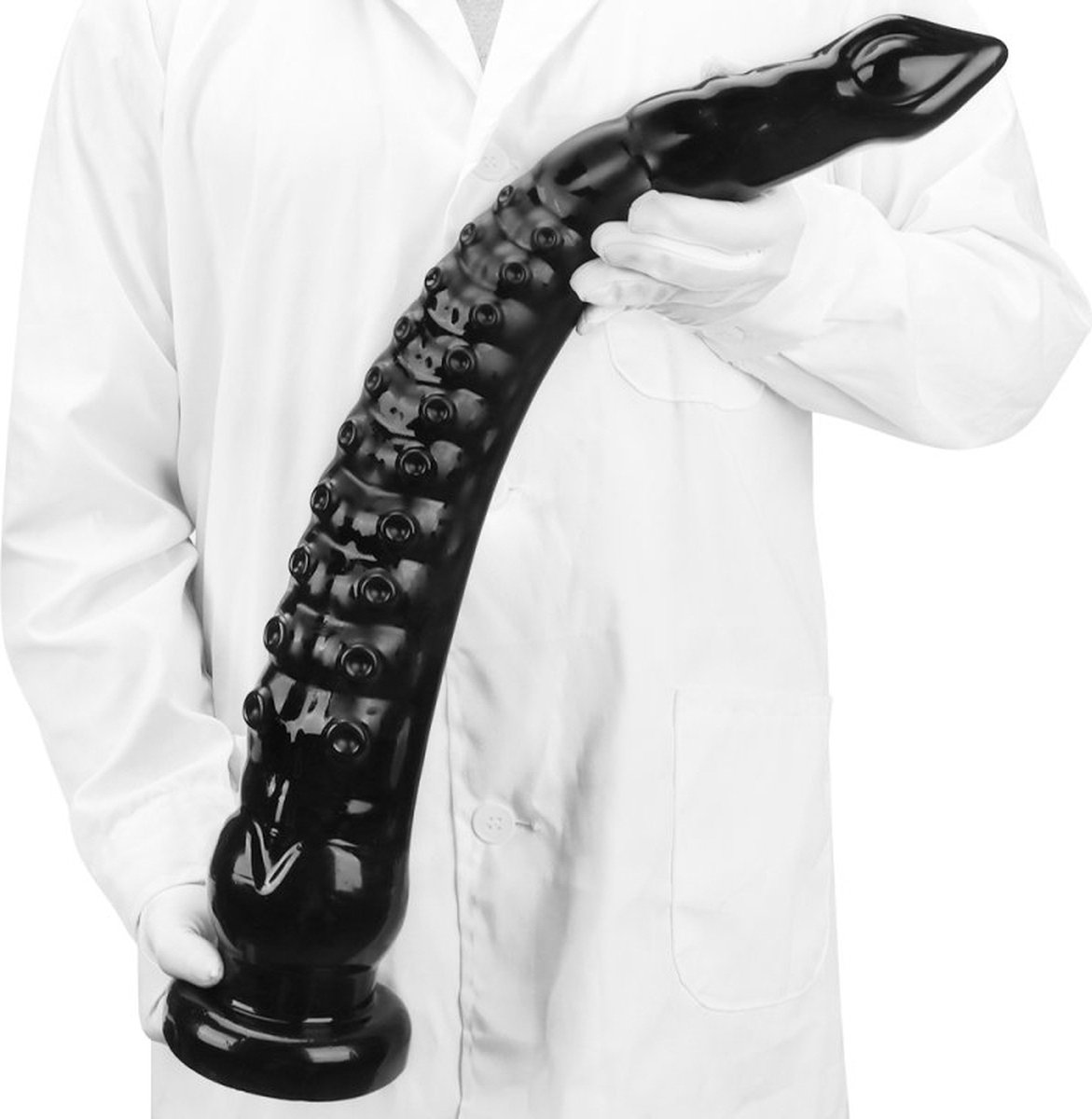Gode Tentacule XXL SM Piov - 56 X 8,5 Cm - Noir - PVC Flexible Et Réaliste - Neuf