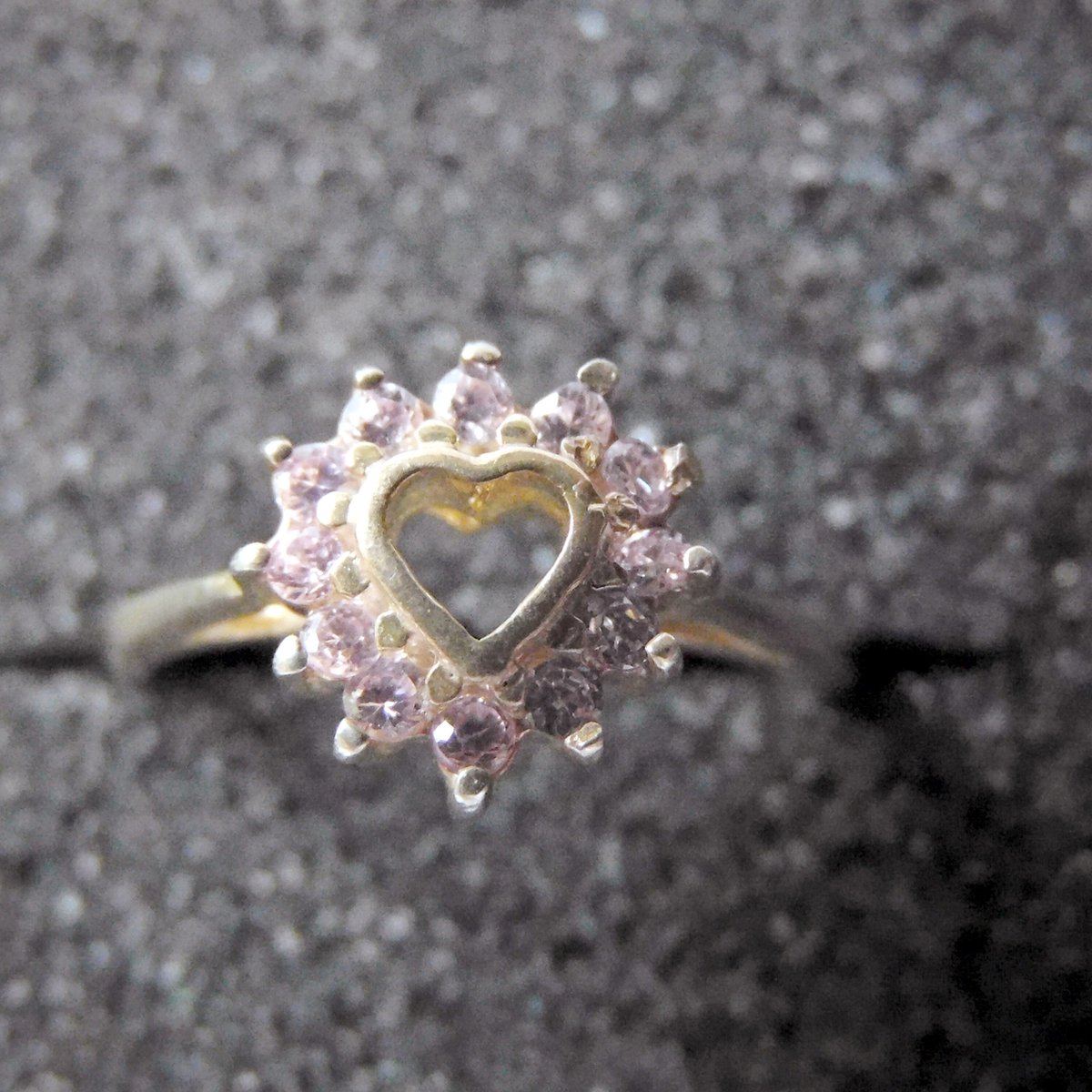 Hetty's - Elegante - Zilveren ring - Hartje -Roze Zirconia's - Maat 17.5
