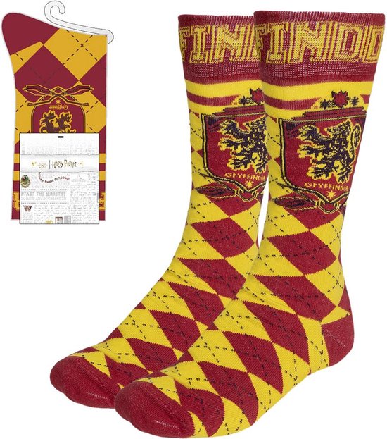 Harry Potter sokken Gryffindor ruit 35-41