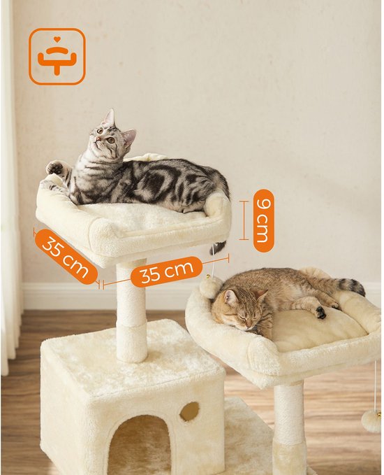 Krabpaal beige 71cm kattenboom krabboom kilmpaal klimboom speelboom katten Krabpaal beige 71cm kattenboom krabboom kilmpaal klimboom speelboom katten