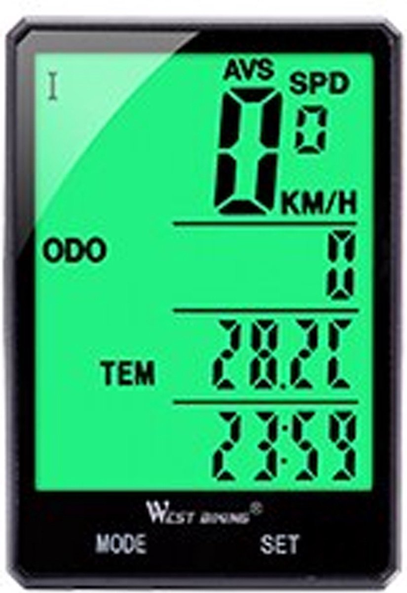 Bolture Kilometerteller Fiets - Fietscomputer - KM Teller Mountainbike - Dag/Nacht Stand - Waterdicht - Draadloos - 2.8” Scherm