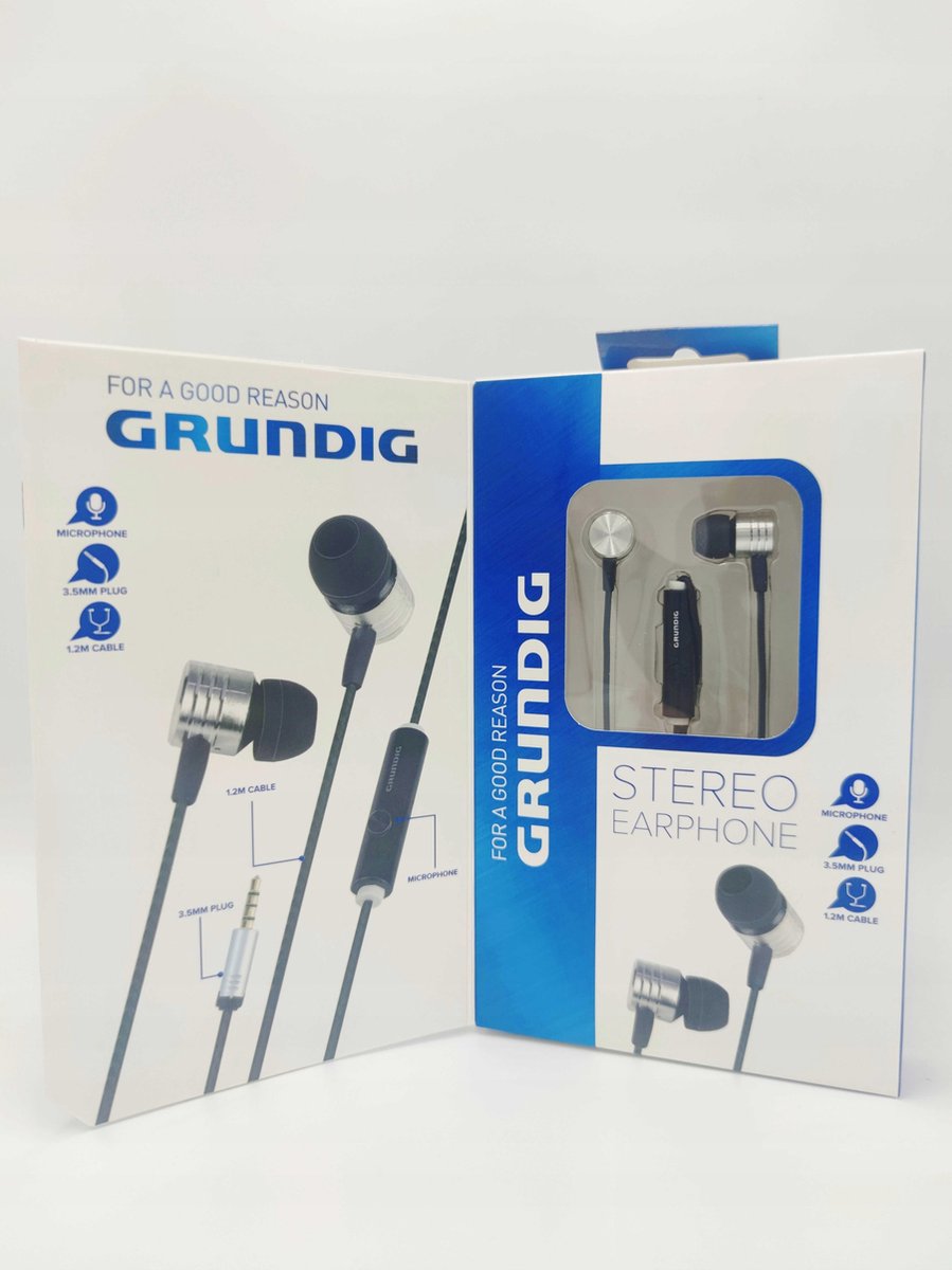 Grundig Stereo earphones - 3,5mm plug - 1.20m cable length