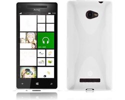Cadorabo Hoesje geschikt voor HTC Windows Phone 8X in MAGNESIUM WIT - Beschermhoes gemaakt van flexibel TPU silicone Case Cover
