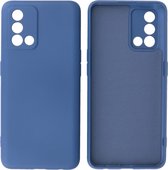 Coque Oppo A74 4G - 2,0 mm d'épaisseur Fashion arrière pour téléphone tendance - Coque en Siliconen - Bleu marine