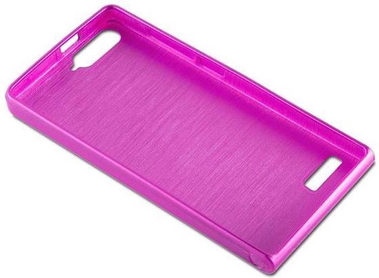 Coque Cadorabo pour Huawei ASCEND P7 MINI en ROSE - Housse de protection en silicone TPU flexible Case Cover au design brossé