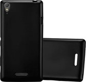 Cadorabo Hoesje voor Sony Xperia T3 in METALLIC ZWART - Beschermhoes gemaakt van flexibel TPU silicone Case Cover