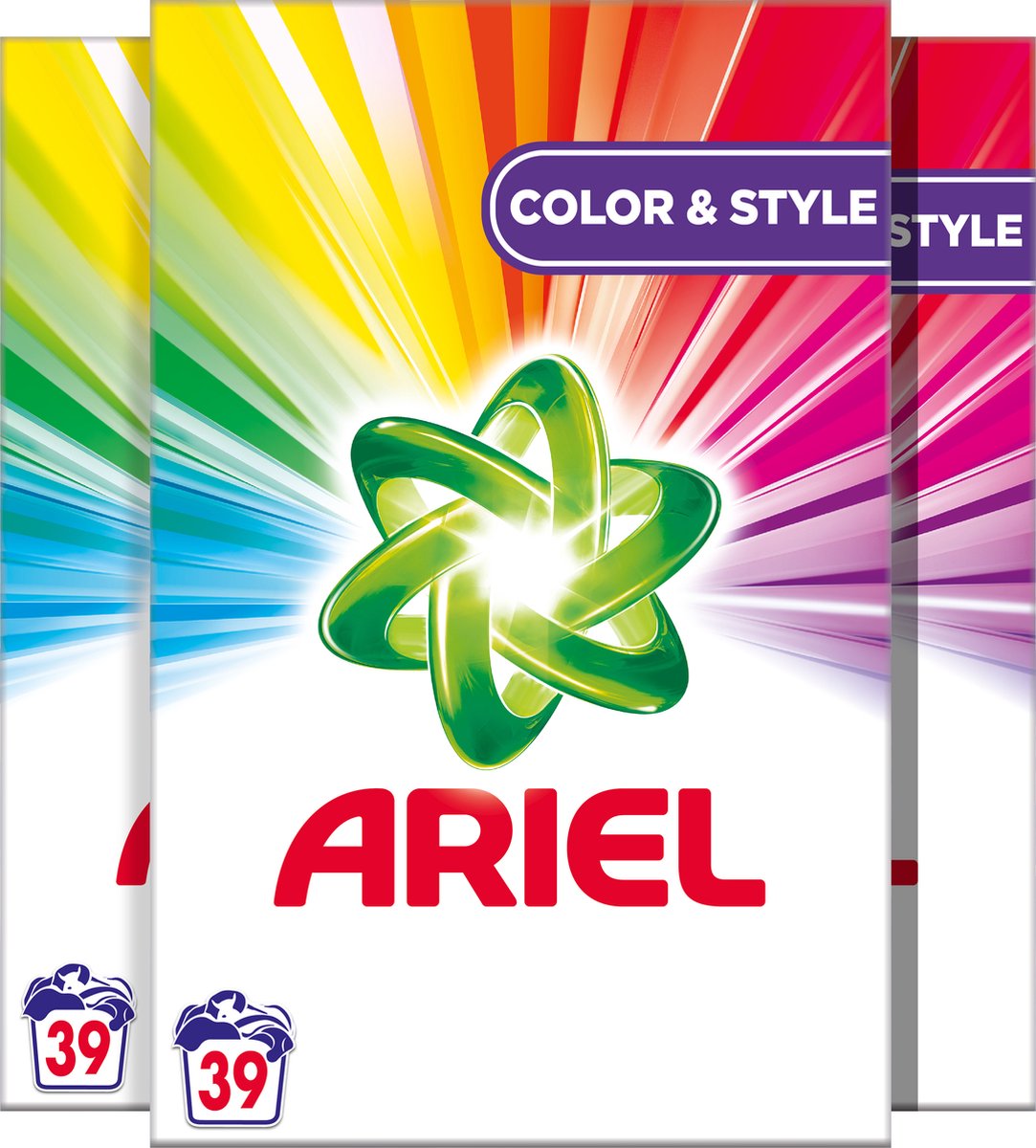 Ariel Color Waspoeder - 3 x 39 Wasbeurten - Voordeelverpakking
