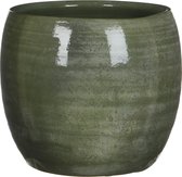 Mica Decorations lester pot rond vert taille en cm: 22 x 24