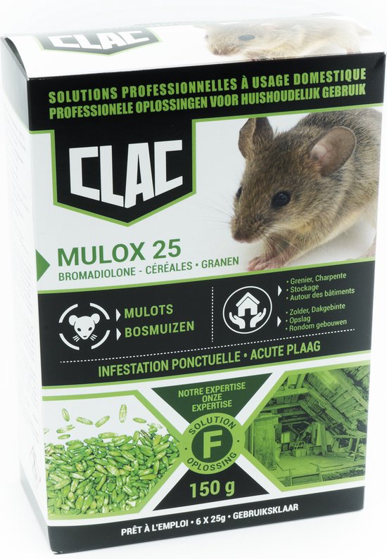 Sachet de graines anti-mulots, anti-souris et anti-rats 6 pièces RODI CLAC