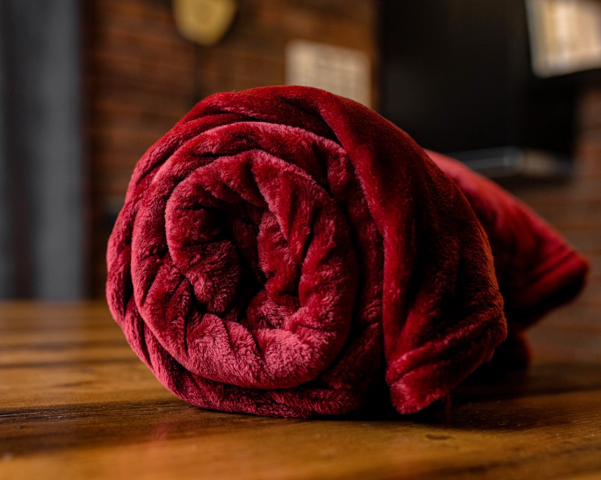 Zydante Home® - Coral Fleece Deken - Bordeaux