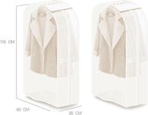 2 Stuks transparante Kleding Hoes - Organiseer en bescherm uw kleding - 105 cm hoog - stofdicht en ophangbaar