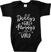Daddy's girl and mommy's world - Maat 80 - Romper zwart