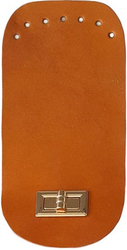 Tassen flap met sluiting - Oranje - 18x9cm - DIY tas - zelfgemaakte tas