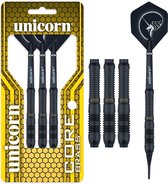 Unicorn Core Shape 2 Brass Soft Tip - Black - Dartpijlen - 18 Gram