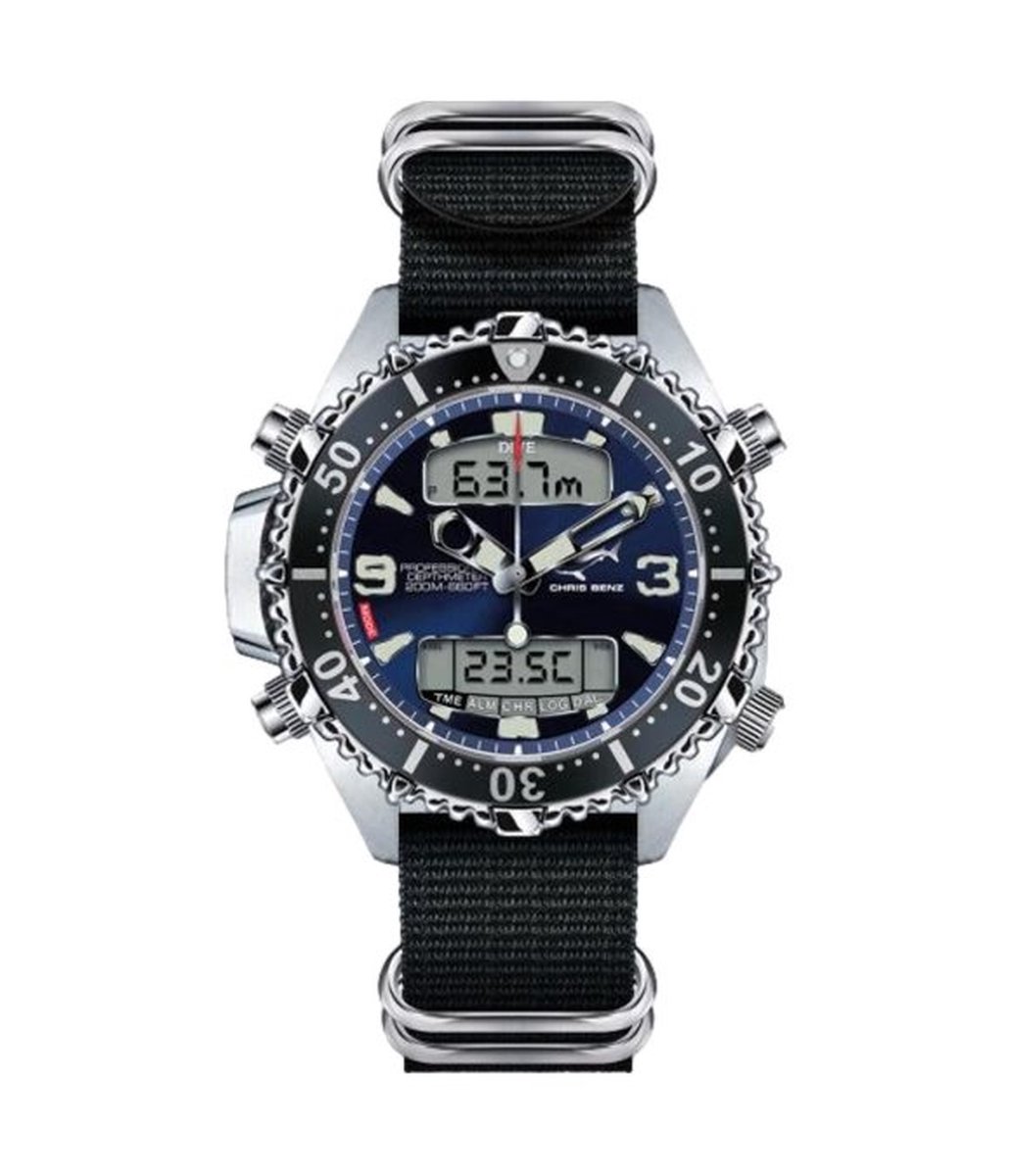 Chris Benz - CB-D200X-D-NBS - Duikershorloge - Unisex - Quartz