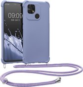 kwmobile telefoonhoesjegeschikt voor Xiaomi Redmi 10C - Hoesje van siliconen met telefoonkoord - In lavendel