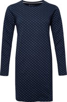 By Louise Essential Dames Nachthemd Lange Mouw Blauw - Maat S | big shirt | slaaphemd
