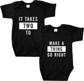 It takes two to make a thing go right - Maat 56 - Romper zwart