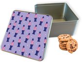 Boîte à biscuits Lampes de lave Carré - Boîte de rangement 20x20x10 cm