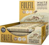 Fulfil Nutrition Barre Vitamines et Protéines - Pâte à Cookies au Chocolat Blanc - 900 grammes (15 barres)