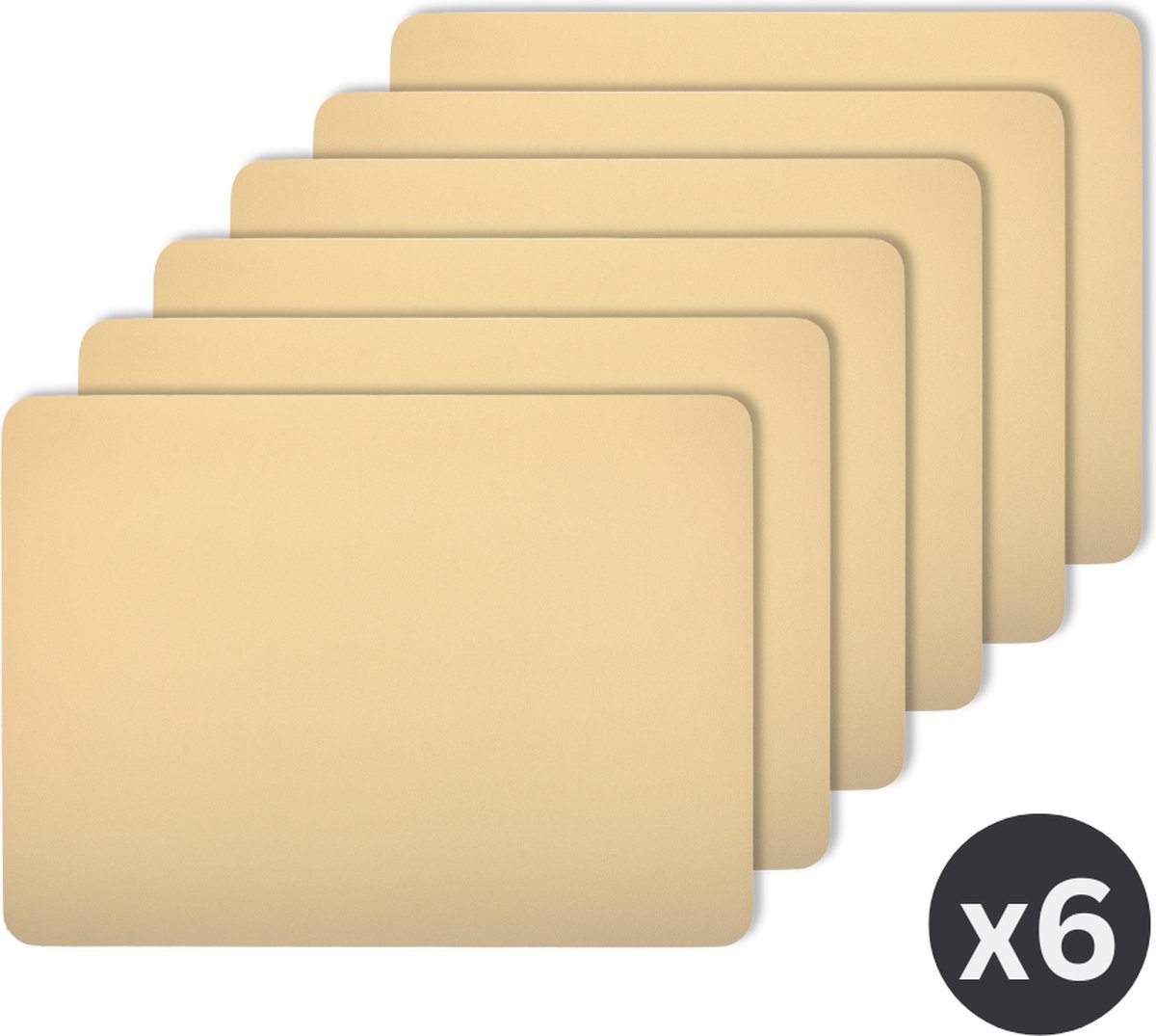 Placemat Togo - kunststof - SET/6 - zand - 33x45cm
