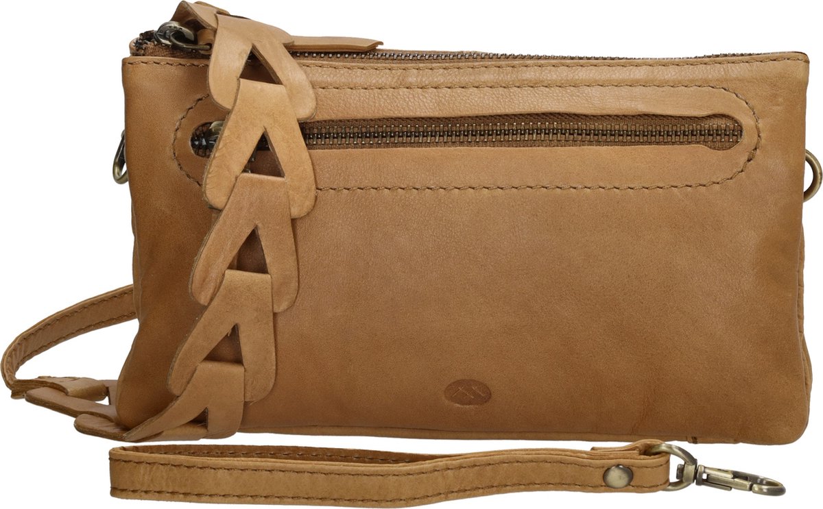 Hide & Stitches Daydreamer Schoudertas Dames - Handtas voor Dames - Tas van 100% Leder - Zand