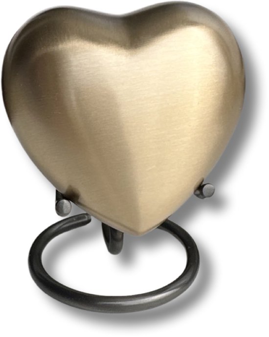 Assieraad-winkel | Mini urn hart Goud | Messing mini urn | gouden urn | Urn | Mini urn | Crematie urn | Hartjes urn