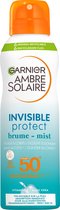 Garnier Ambre Solaire Invisible Protect Mist SPF 50 - Zonnebrandspray met Vitamine E + Aloe Vera - 200ml
