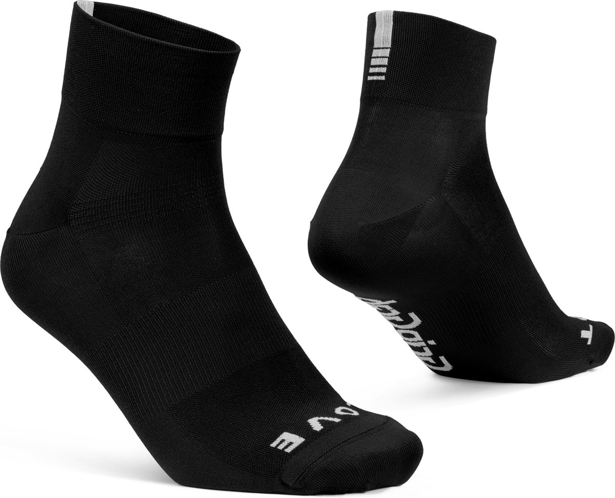 GripGrab - Lightweight SL Korte Performance Zomer Fietssokken 1 Paar Coolmax Wielersport Sokken Low Cut - Zwart - Unisex