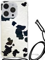 Coque pour smartphone avec naam Coque pour téléphone portable iPhone 14 Pro Max avec bordure transparente Taches de vache