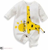 Newborn - Romper Giraffe print - Baby Kleding Jongens - Baby Cadeau - Kraam cadeau - Romper set - Babyshower Cadeau Setje - Melmann Giraffe