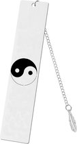 Akyol - yin yang boekenlegger - Yin yang - yin yang accessoires - cadeau - gepersonaliseerd - mediteren - sleutelhanger met naam