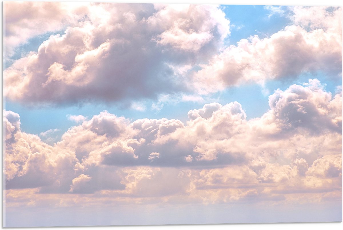 Acrylglas - Sluierbewolking op Zonnige Dag - 75x50 cm Foto op Acrylglas (Wanddecoratie op Acrylaat)