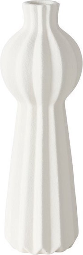 Deco Vaas Nordic Makaron Keramiek – Parel Wit – H31 cm