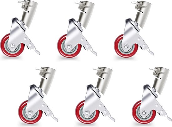Neewer® - 3-Delig Set Professionele Stuurrollen Met Een Diameter Van 75 Mm Robuuste Metalen Constructie En Rubberen Padder Geschikt Voor Neewer Photography C Standard Voor Studio Video Opname Zwart