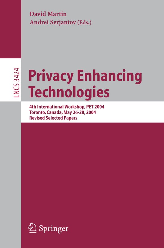 Privacy Enhancing Technologies - cover